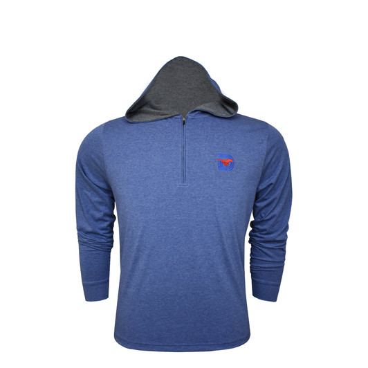 SMU Mustangs Blue Lightweight Heathered Zip Hoodie SMU Mustangs Blue Lightweight Heathered Zip Hoodie
