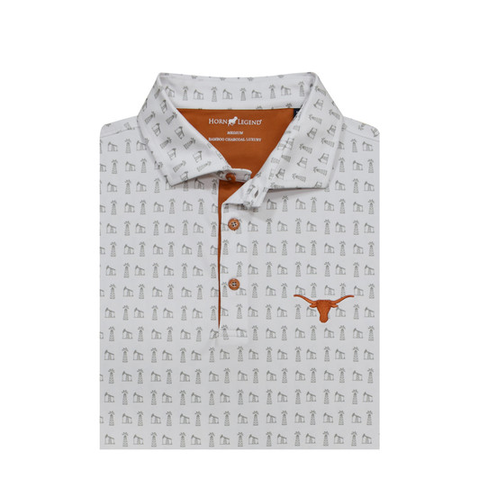 Texas Longhorns Landman White Polo Texas Longhorns Landman White Polo