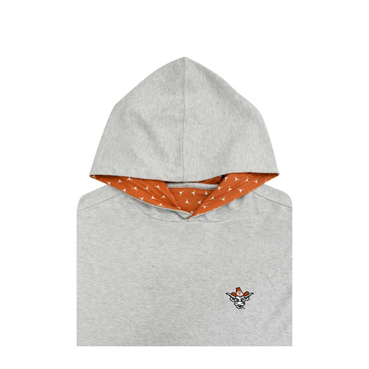 Texas Longhorns Vintage Bevo Stone Heathered Custom Trim Hoodie