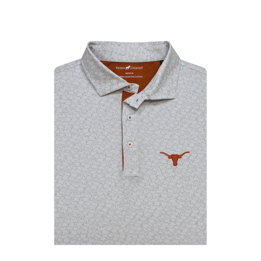 Texas Longhorns White State Inspired Jigsaw TX Flag Polo