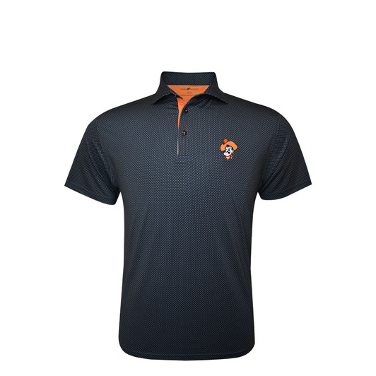 Oklahoma State Pistol Pete Black Checkers Polo Oklahoma State Pistol Pete Black Checkers Polo