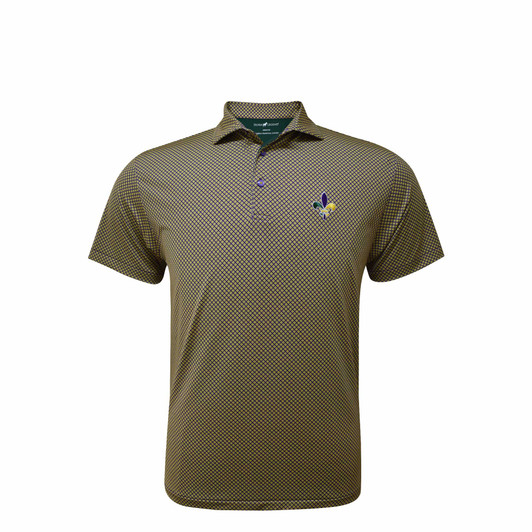 Mardi Gras Gold Mosaic Polo