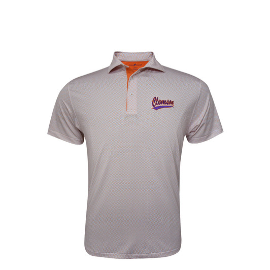 Clemson Script Aztec Polo Clemson Script Aztec Polo
