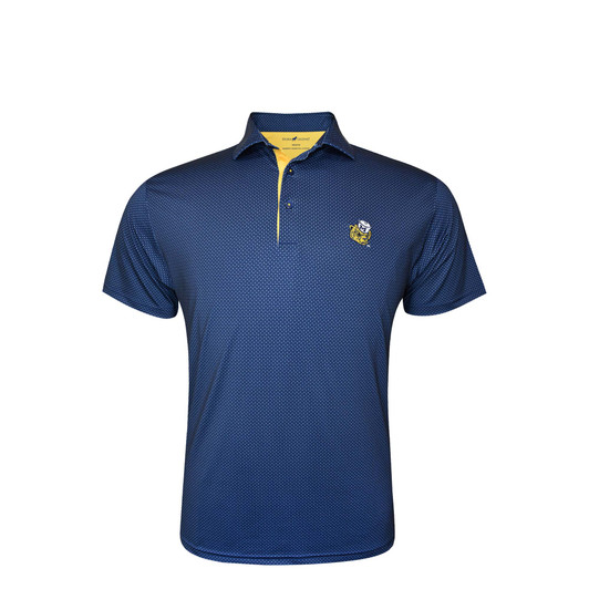 Michigan Wolverines Retro Navy Checkers Polo