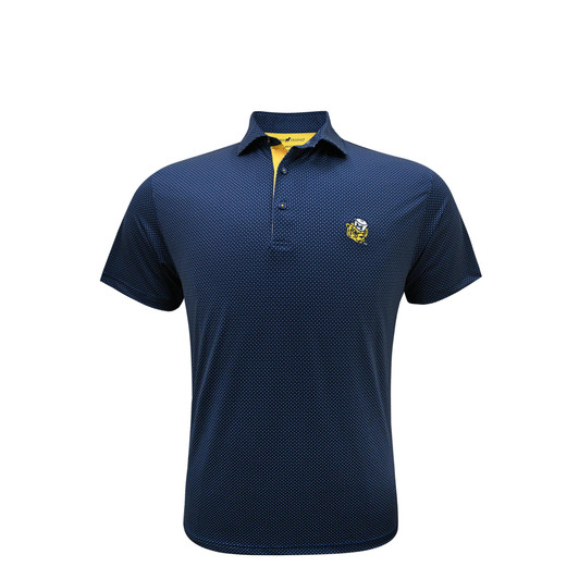 Michigan Wolverines Retro Navy Checkers Polo