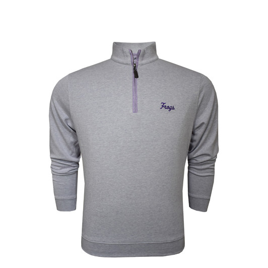 TCU Vintage Script Lavender End On End Pullover TCU Vintage Script Lavender End On End Pullover