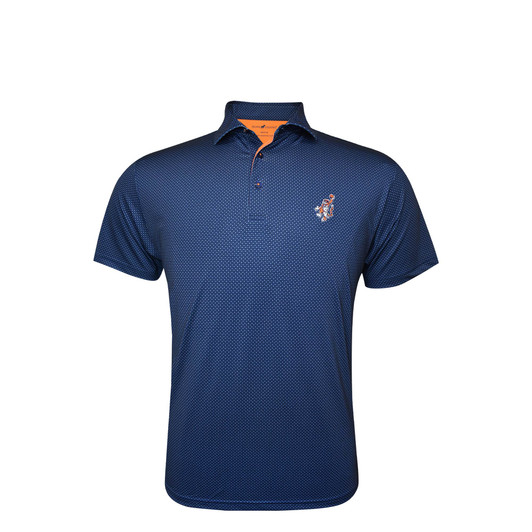 Auburn Basketball Aubie Navy Checker Polo