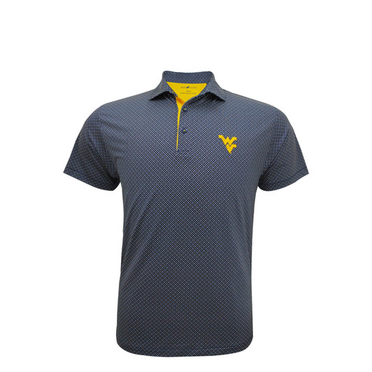 West Virginia Mountaineers Navy Diamond Polo West Virginia Mountaineers Navy Diamond Polo