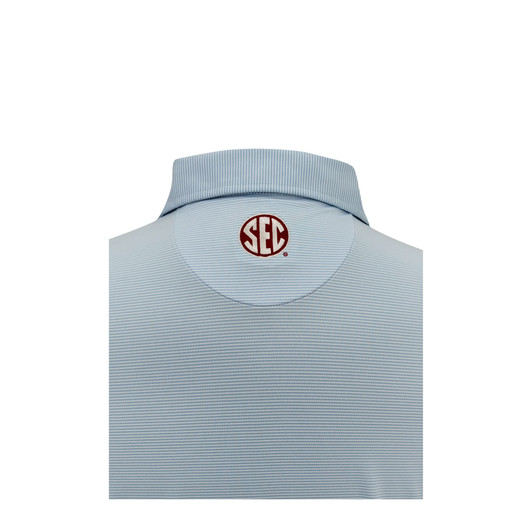Oklahoma Sooners Vintage 1979 SEC Light Blue 1/24 Stripe Polo Oklahoma Sooners Vintage 1979 SEC Light Blue 1/24 Stripe Polo