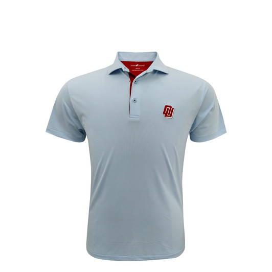 Oklahoma Sooners Vintage 1979 SEC Light Blue 1/24 Stripe Polo Oklahoma Sooners Vintage 1979 SEC Light Blue 1/24 Stripe Polo