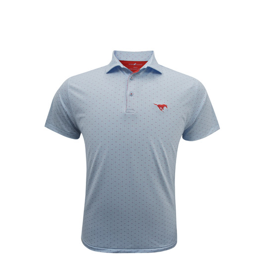SMU Light Blue Spiral Polo