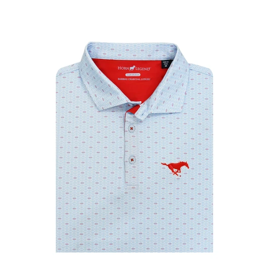 SMU Light Blue Spiral Youth Polo