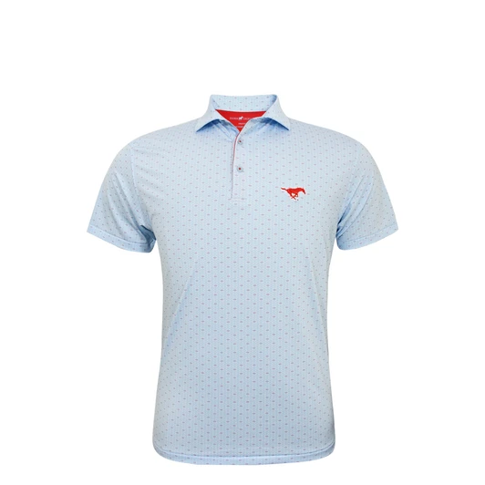 SMU Light Blue Spiral Youth Polo