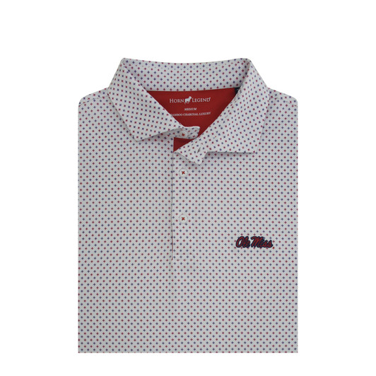 Ole Miss White Kaleidoscope Polo