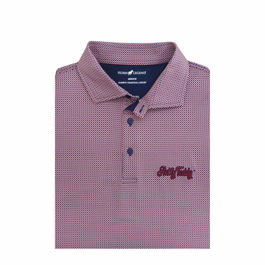 Ole Miss Hotty Toddy Red Particolored Gingham Polo