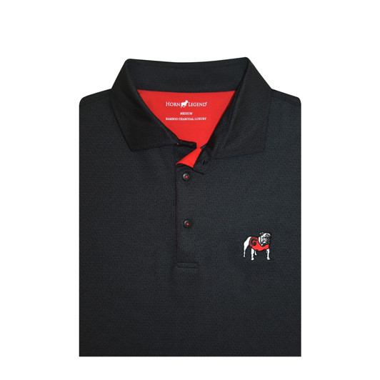 Georgia Standing Bulldog Black Splitter Polo Georgia Standing Bulldog Black Splitter Polo