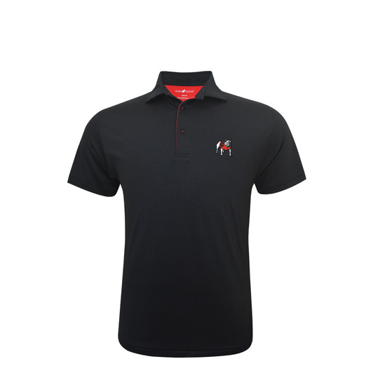 Georgia Standing Bulldog Black Splitter Polo Georgia Standing Bulldog Black Splitter Polo