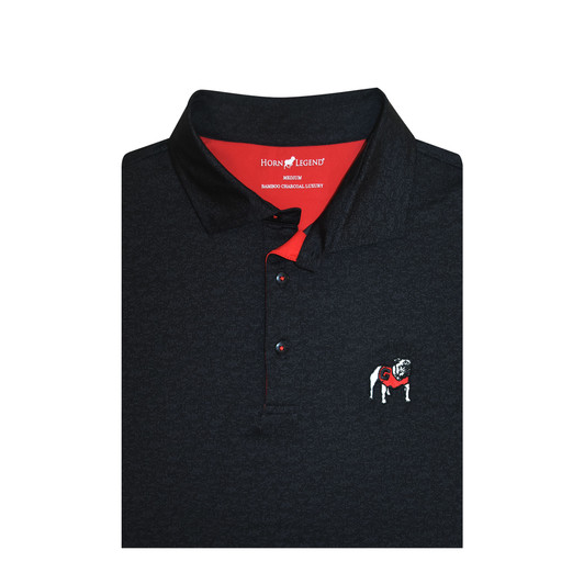 Georgia Standing Bulldog Black Playbook Polo Georgia Standing Bulldog Black Playbook Polo
