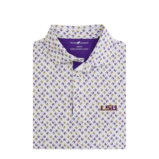 LSU Tigers White Tumbler Polo
