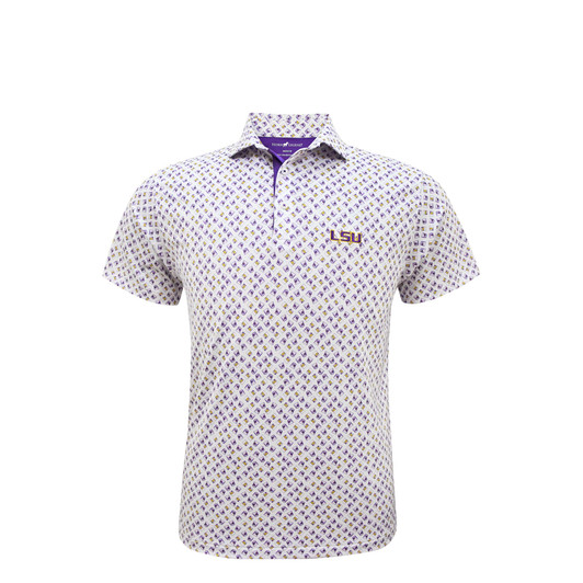 LSU Tigers White Tumbler Polo