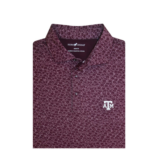 Texas A&M Maroon State Inspired Jigsaw Polo
