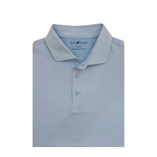 1/24 Stripe Performance Polo - Light Blue
