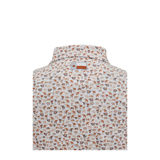 Texas Longhorns Interlock UT White Herd Print Polo Texas Longhorns Interlock UT White Herd Print Polo