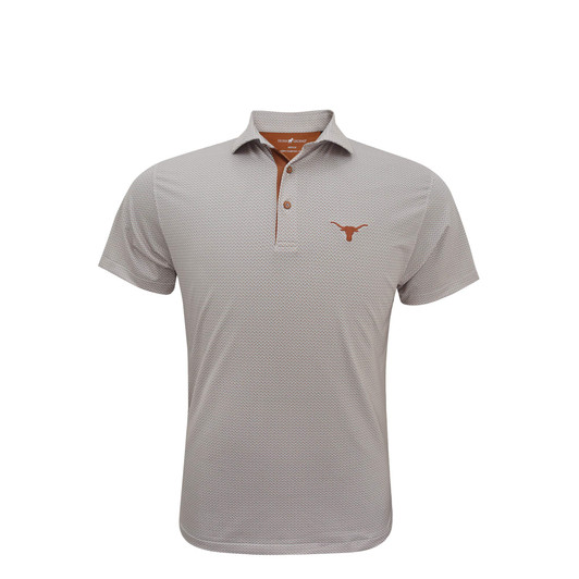Texas Longhorns White Sand Ripple Polo Texas Longhorns White Sand Ripple Polo