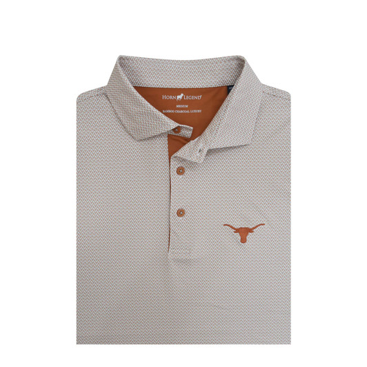 Texas Longhorns White Sand Ripple Polo Texas Longhorns White Sand Ripple Polo