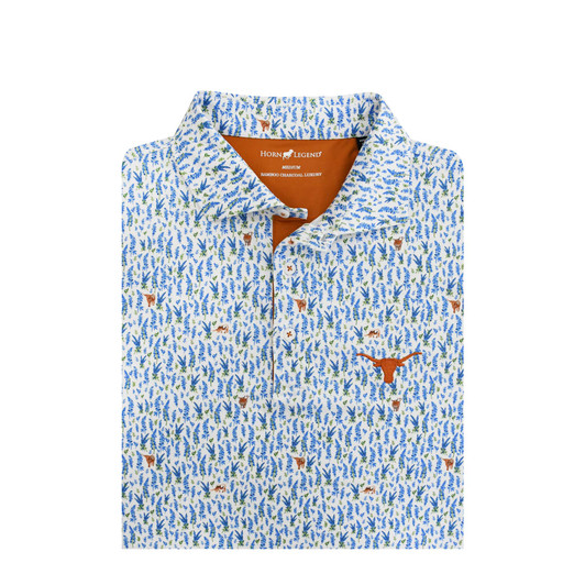 Texas Longhorns Bluebonnet Polo - White