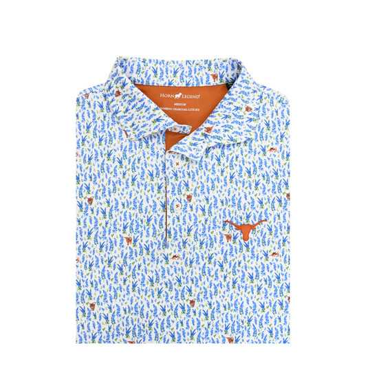 Texas Longhorns Bluebonnet Polo - White