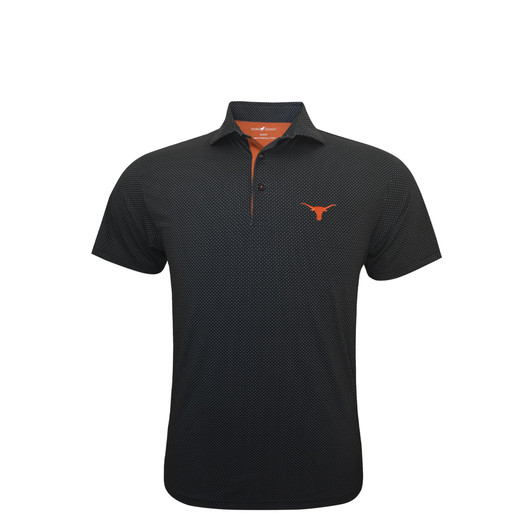 Texas Longhorns Black Checkers Polo Texas Longhorns Black Checkers Polo
