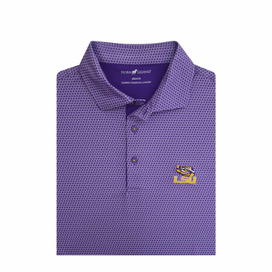 LSU Tiger Eye Purple Interlink Polo LSU Tiger Eye Purple Interlink Polo