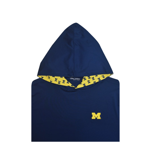 Shamrock Custom Trim Performance Hoodie - Navy
