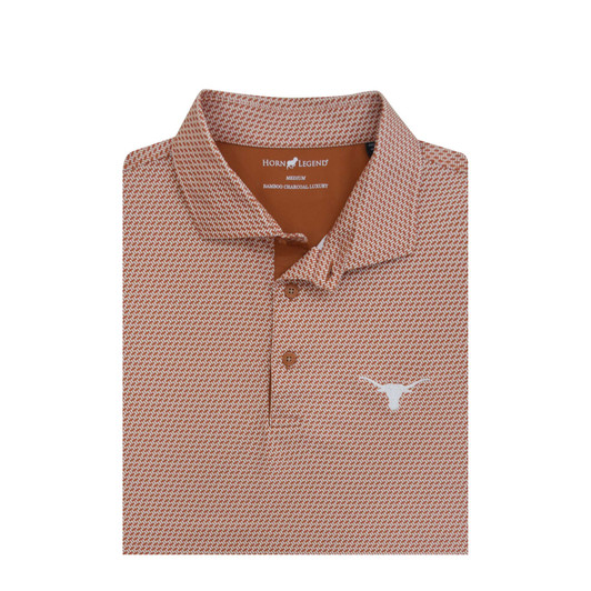 Texas Longhorns Burnt Orange Interlink Polo Texas Longhorns Burnt Orange Interlink Polo