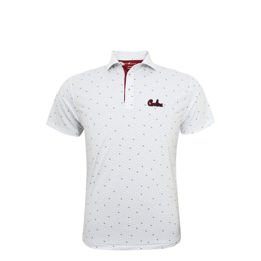 South Carolina Gamecocks Script White Micro State Print Polo