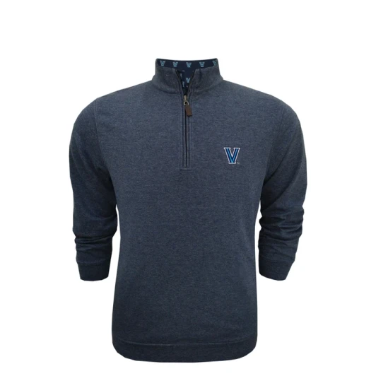 Villanova Wildcats Navy Heathered Custom Trim Pullover