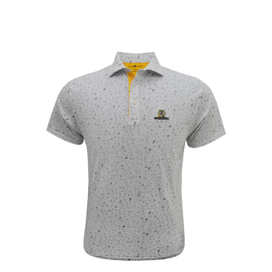 Missouri Tigers Vintage 1980 White Football Print Polo