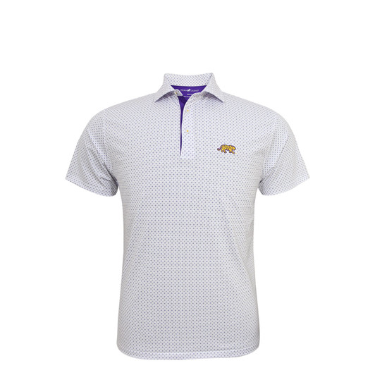 LSU Walking Bengal White Kaleidoscope Polo