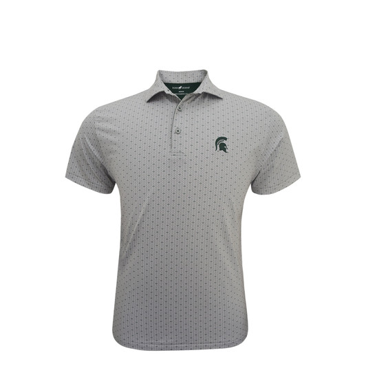 Michigan State Spartans Grey Spiral Polo Michigan State Spartans Grey Spiral Polo