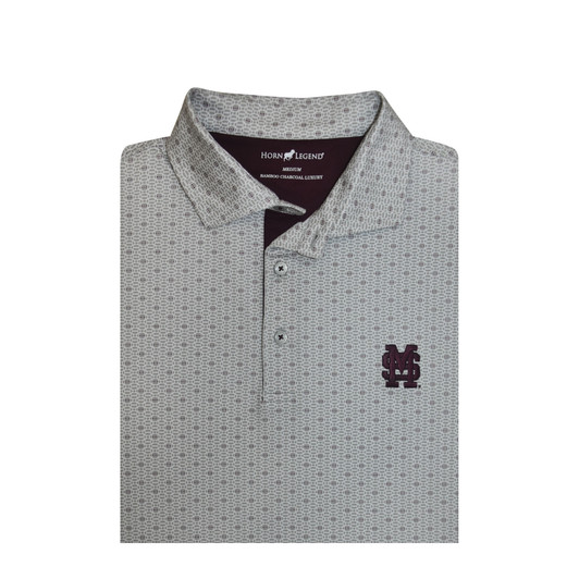Mississippi State Grey Spiral Polo Mississippi State Grey Spiral Polo