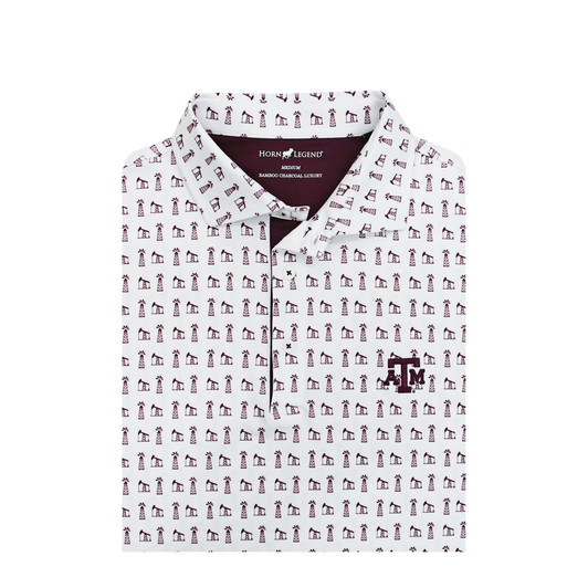 Texas A&M Landman White Polo