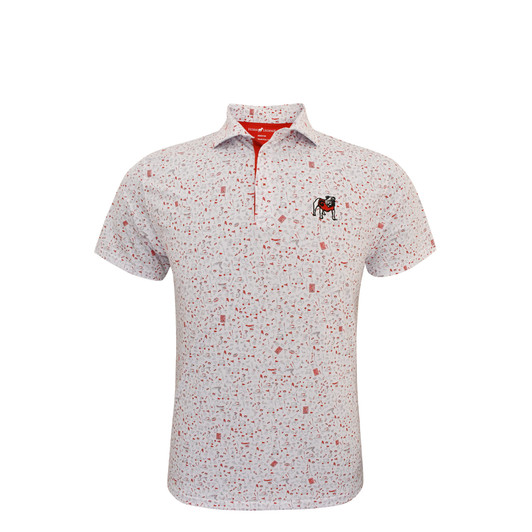 Georgia Standing Bulldog White Mulligan Polo