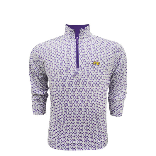 LSU Walking Bengal White and Purple Barrels Pullover