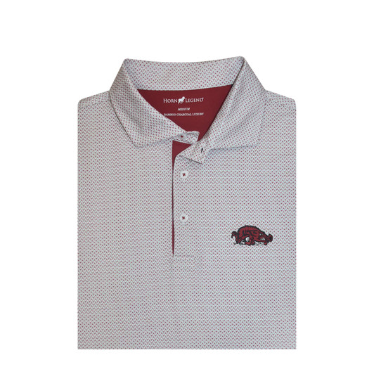 HL2055-WHITE-GREY-CRIMSON ARKANSAS RAZORBACK