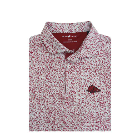 Arkansas Razorbacks Vintage 1947 White Cheerdrop Polo