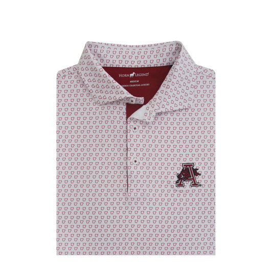 Arkansas Razorbacks Vintage 1974 White State Outline Polo