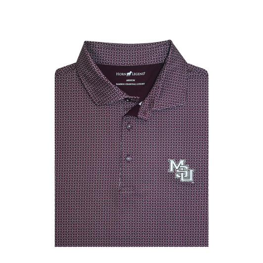 Mississippi State Vintage 1996 Maroon Football Laces Polo