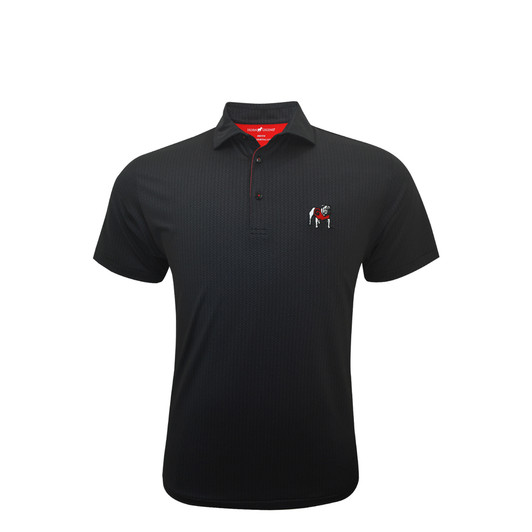 Georgia Standing Bulldog Spiral Polo - Black