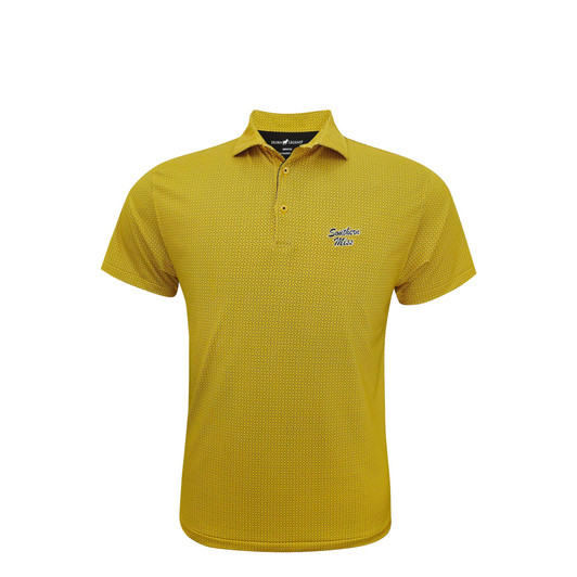 Southern Miss Golden Eagles Script Gold Football Laces Polo